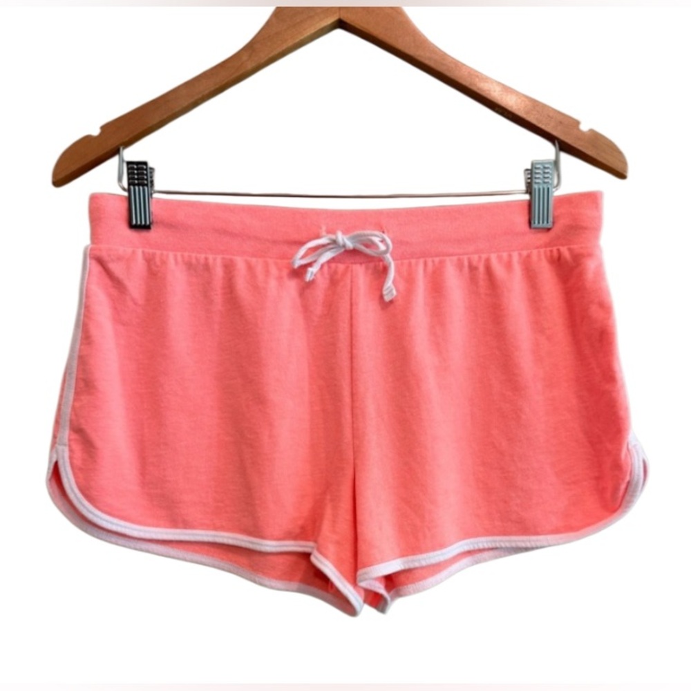 NoBo: Peach Smoothie Athletic Shorts with White Accents